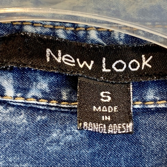 New Look Acid Washed Tunic Top S - Picture 4 of 11